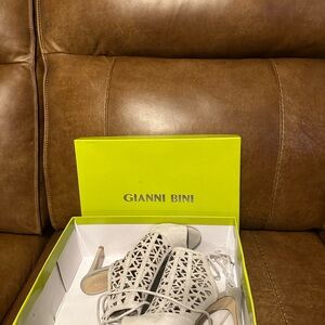 Gianni Bini Silve Heels. Stone cold is listed as the color; almost like Bone.